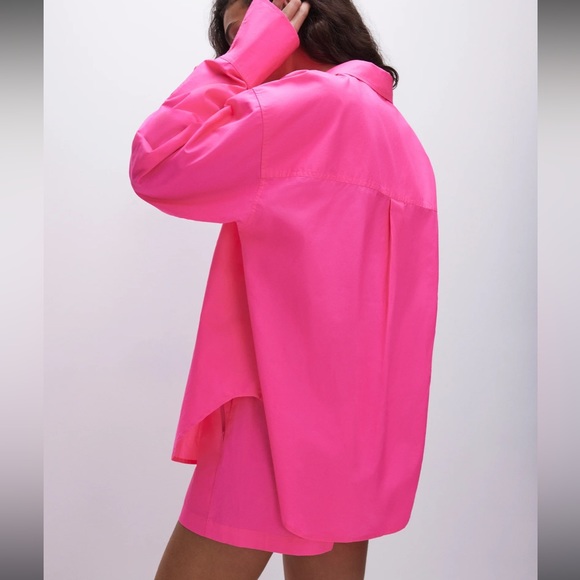 Good American Coated Poplin Shirt - Picture 5 of 7